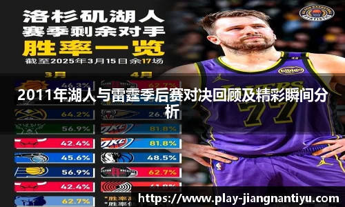 2011年湖人与雷霆季后赛对决回顾及精彩瞬间分析